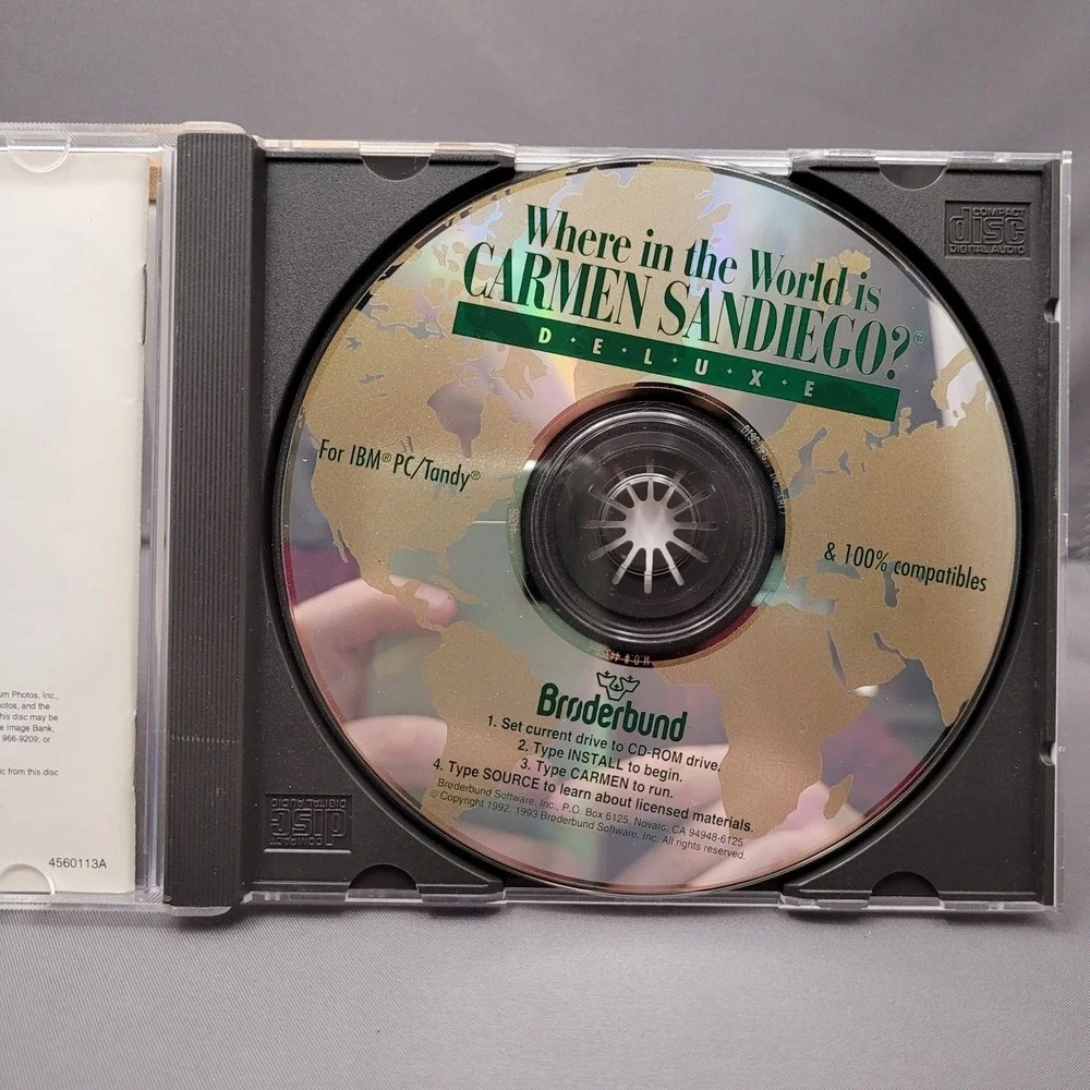 Where in the World is Carmen Sandiego? Deluxe by Broderbund (PC CD-ROM, 1992)